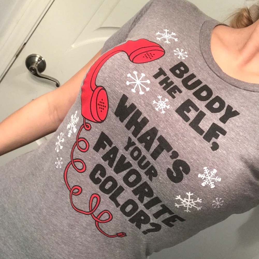 Elf the Movie Ripple Junction Grey Fitted T-Shirt Sz. M